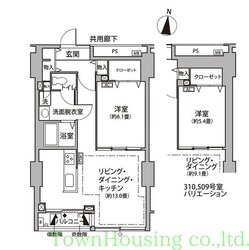 東雲キャナルコートＣＯＤＡＮ１１号棟の物件間取画像